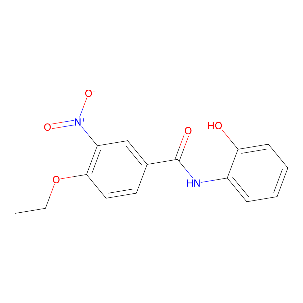 4-ethoxy-N-(2-hydroxyphenyl)-3-nitrobenzamide molecular structure, CAS 424804-92-2