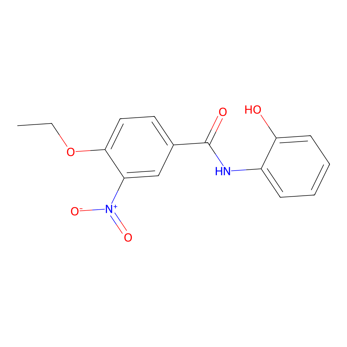 4-ethoxy-N-(2-hydroxyphenyl)-3-nitrobenzamide molecular structure, CAS 424804-92-2