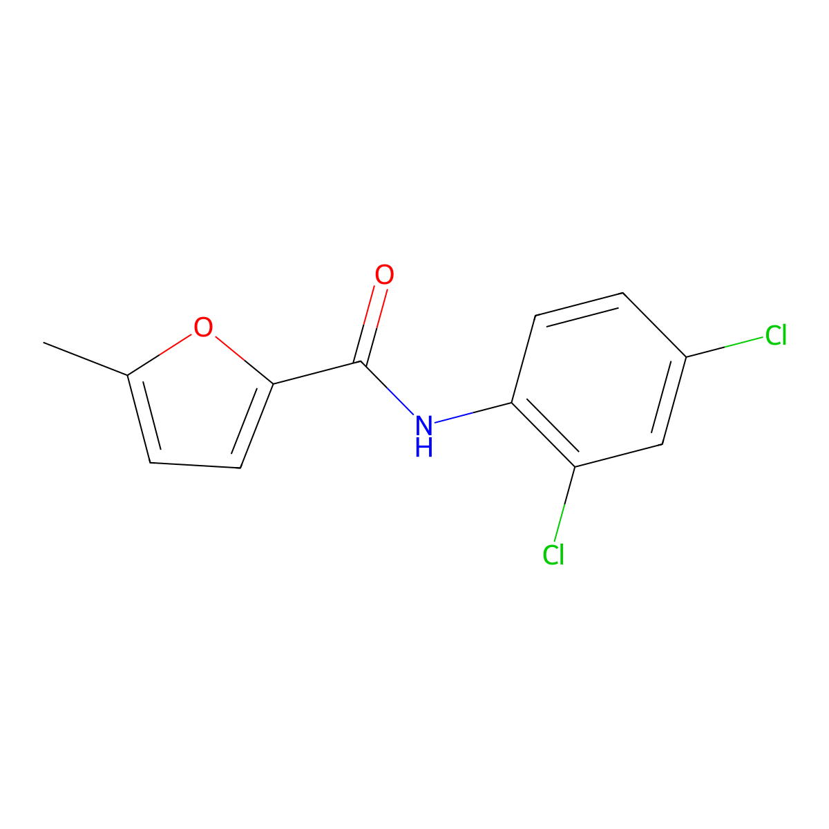 N-(2,4-dichlorophenyl)-5-methylfuran-2-carboxamide molecular structure, CAS 424805-05-0