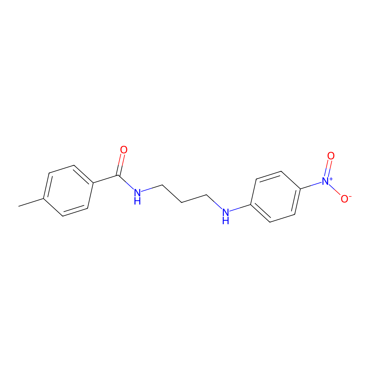 4-Methyl-N-[3-(4-nitroanilino)propyl]benzamide molecular structure, CAS 424805-31-2