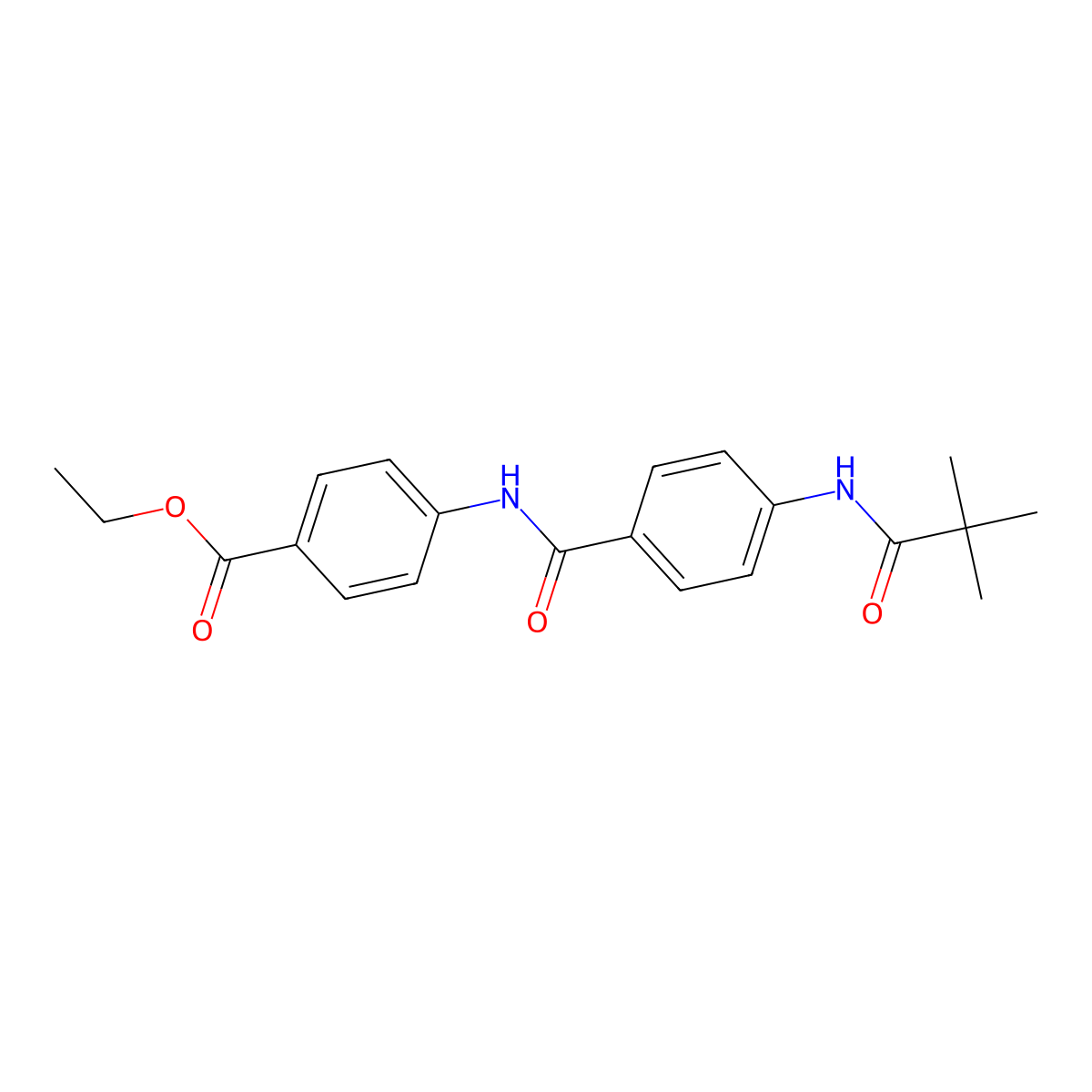 Ethyl 4-[({4-[(2,2-dimethylpropanoyl)amino]phenyl}carbonyl)amino]benzoate molecular structure, CAS 424805-88-9