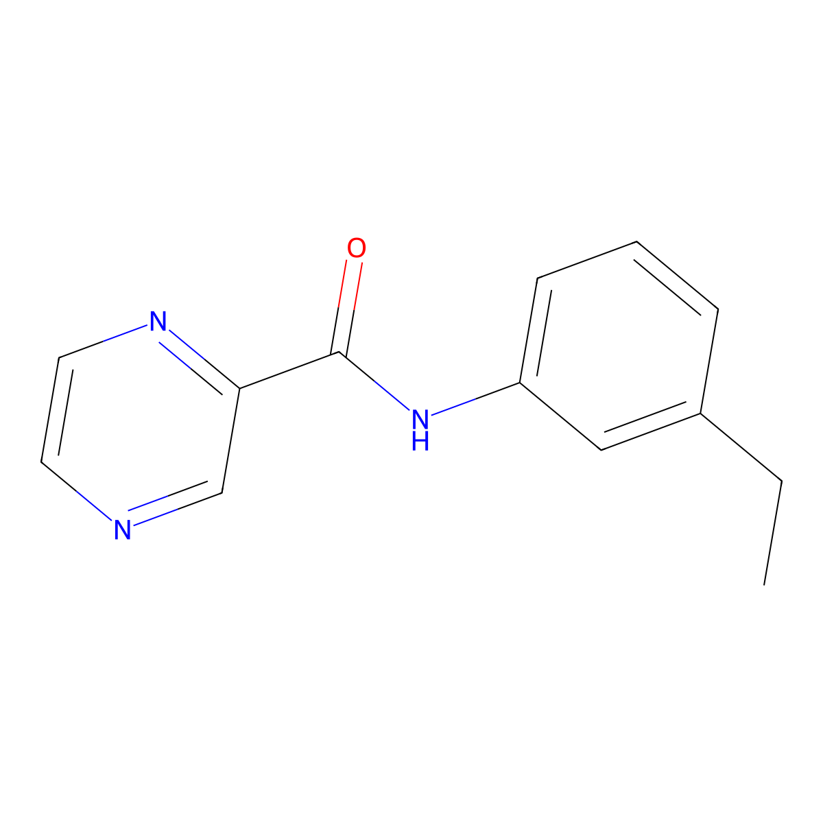 N-(3-ethylphenyl)pyrazine-2-carboxamide molecular structure, CAS 424805-97-0