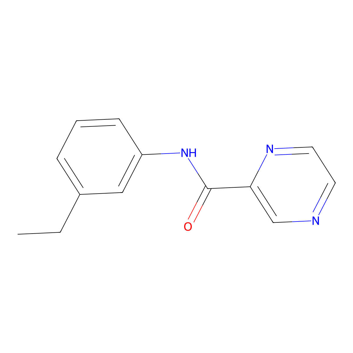 N-(3-ethylphenyl)pyrazine-2-carboxamide molecular structure, CAS 424805-97-0