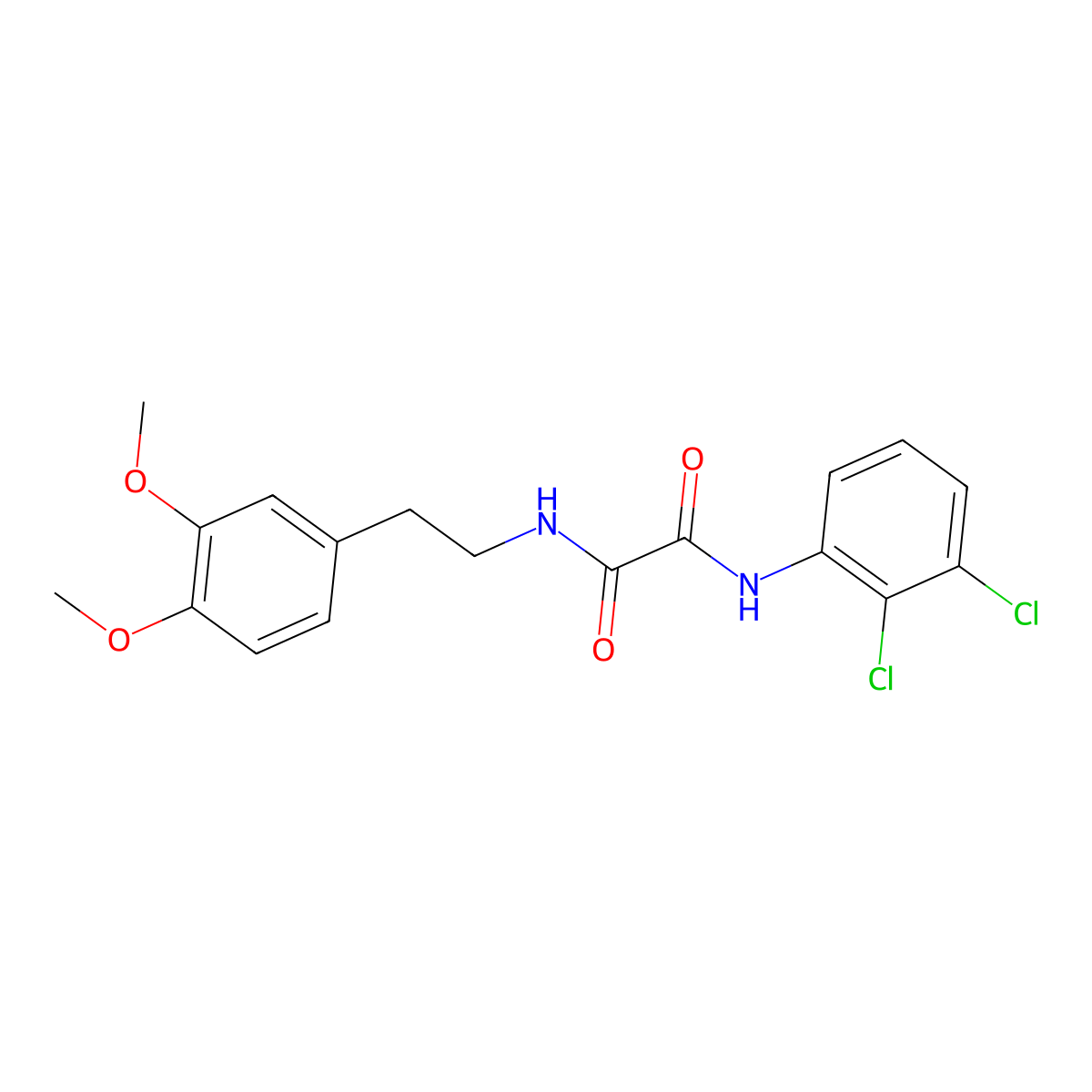 N'-(2,3-dichlorophenyl)-N-[2-(3,4-dimethoxyphenyl)ethyl]oxamide molecular structure, CAS 424806-50-8