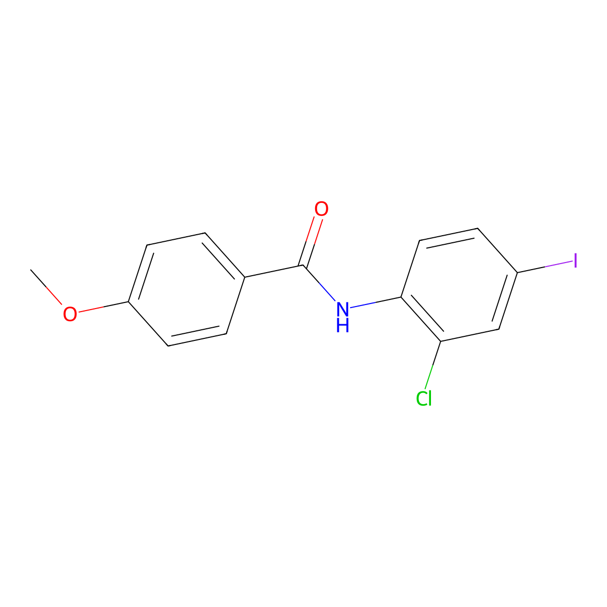 N-(2-chloro-4-iodophenyl)-4-methoxybenzamide molecular structure, CAS 424807-10-3
