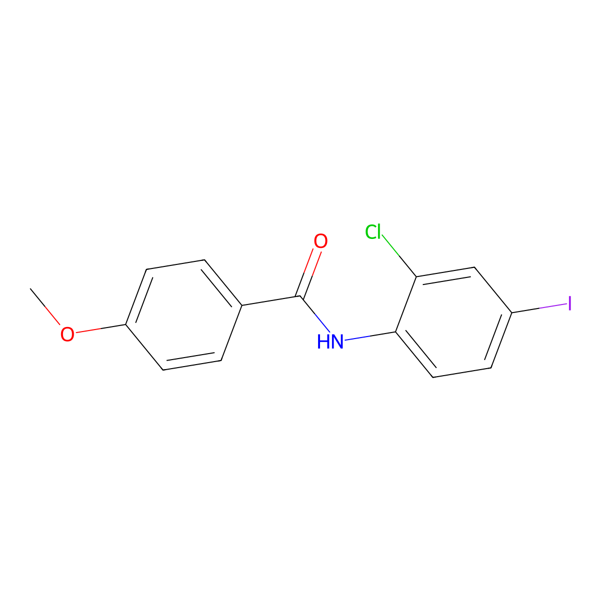 N-(2-chloro-4-iodophenyl)-4-methoxybenzamide molecular structure, CAS 424807-10-3