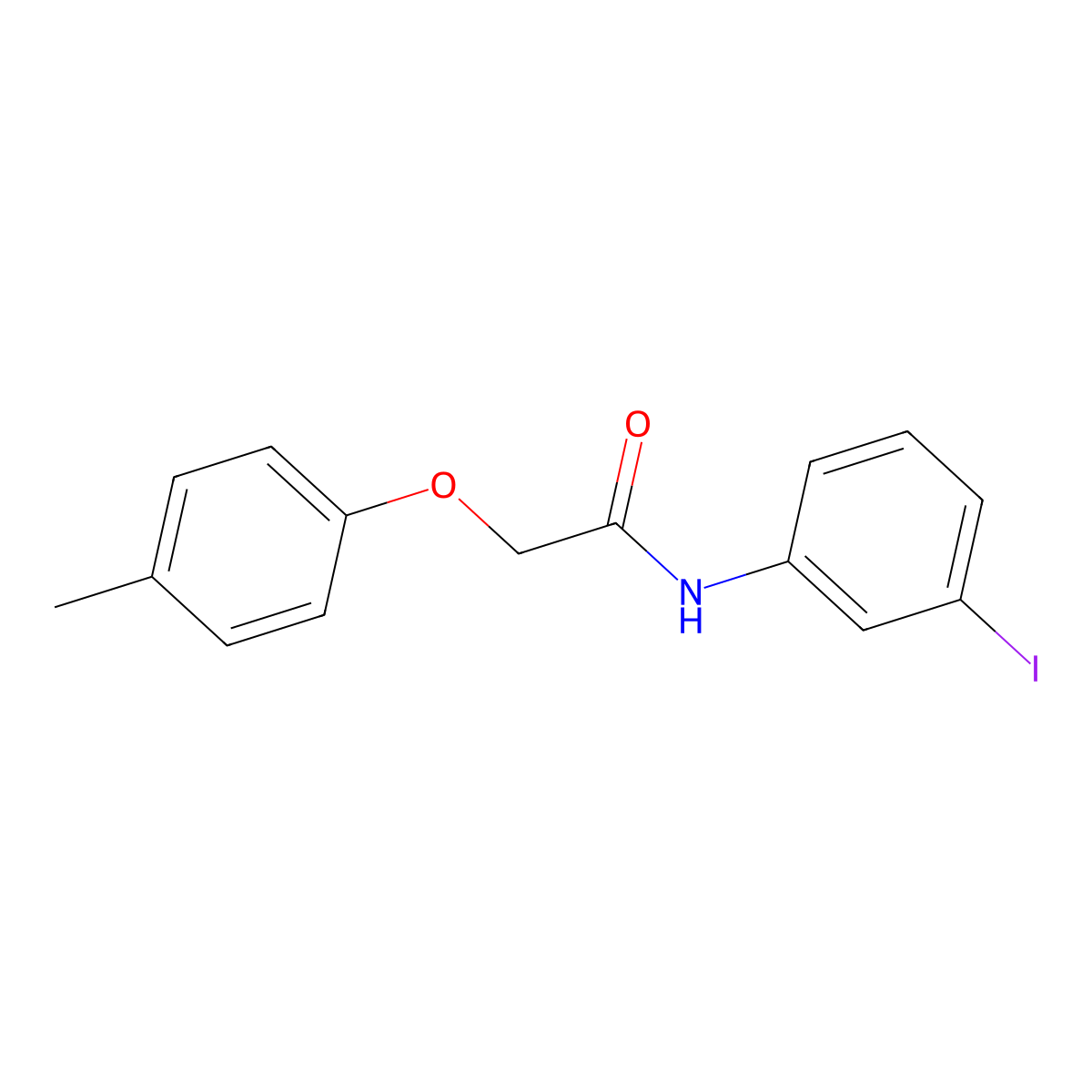 N-(3-iodophenyl)-2-(4-methylphenoxy)acetamide molecular structure, CAS 424807-50-1