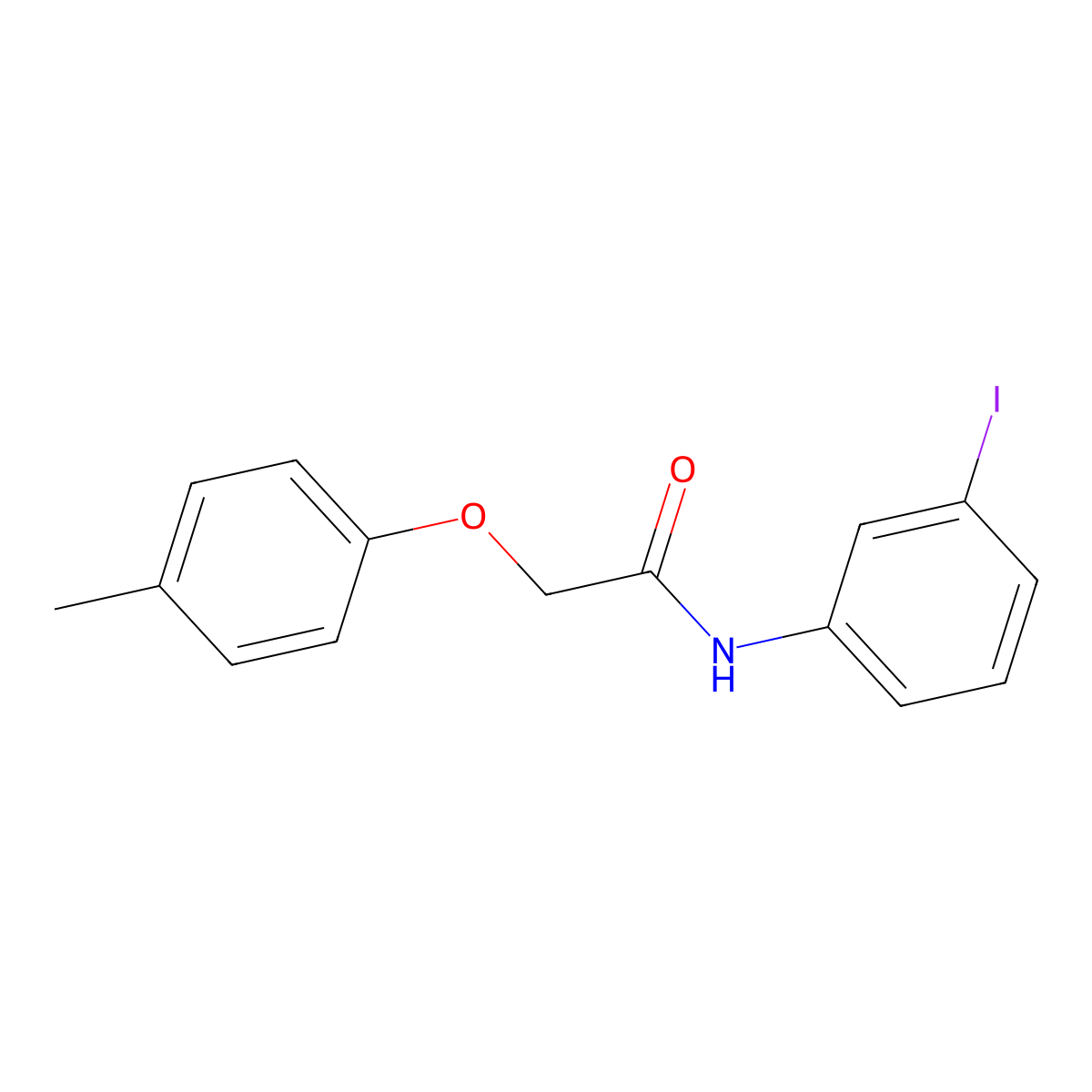 N-(3-iodophenyl)-2-(4-methylphenoxy)acetamide molecular structure, CAS 424807-50-1