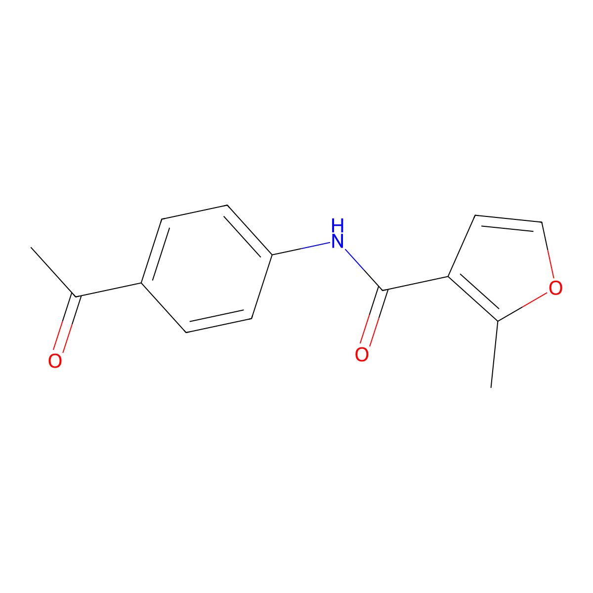 N-(4-acetylphenyl)-2-methyl-3-furamide molecular structure, CAS 424807-56-7