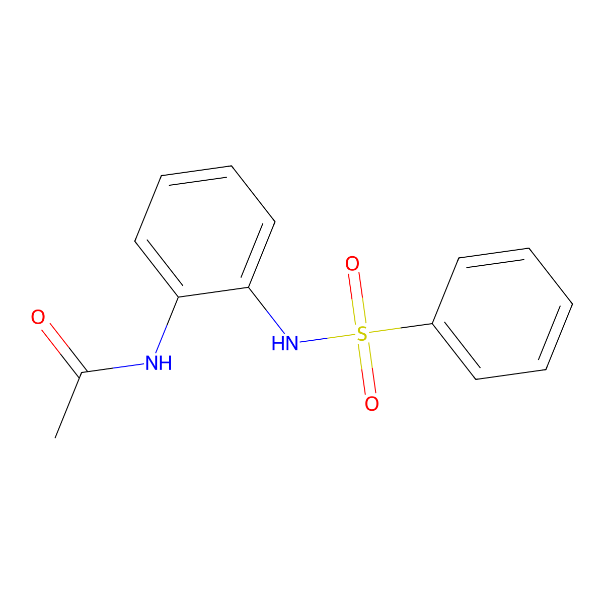 N-[2-(benzenesulfonamido)phenyl]acetamide molecular structure, CAS 424808-15-1