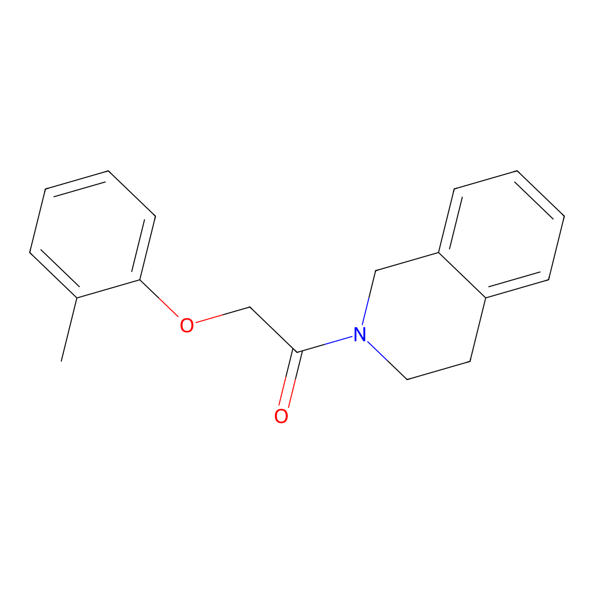 1-(3,4-Dihydro-1H-isoquinolin-2-yl)-2-o-tolyloxy-ethanone molecular structure, CAS 424808-36-6