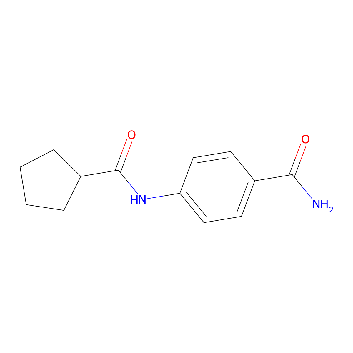 4-[(Cyclopentylcarbonyl)amino]benzamide molecular structure, CAS 424808-39-9
