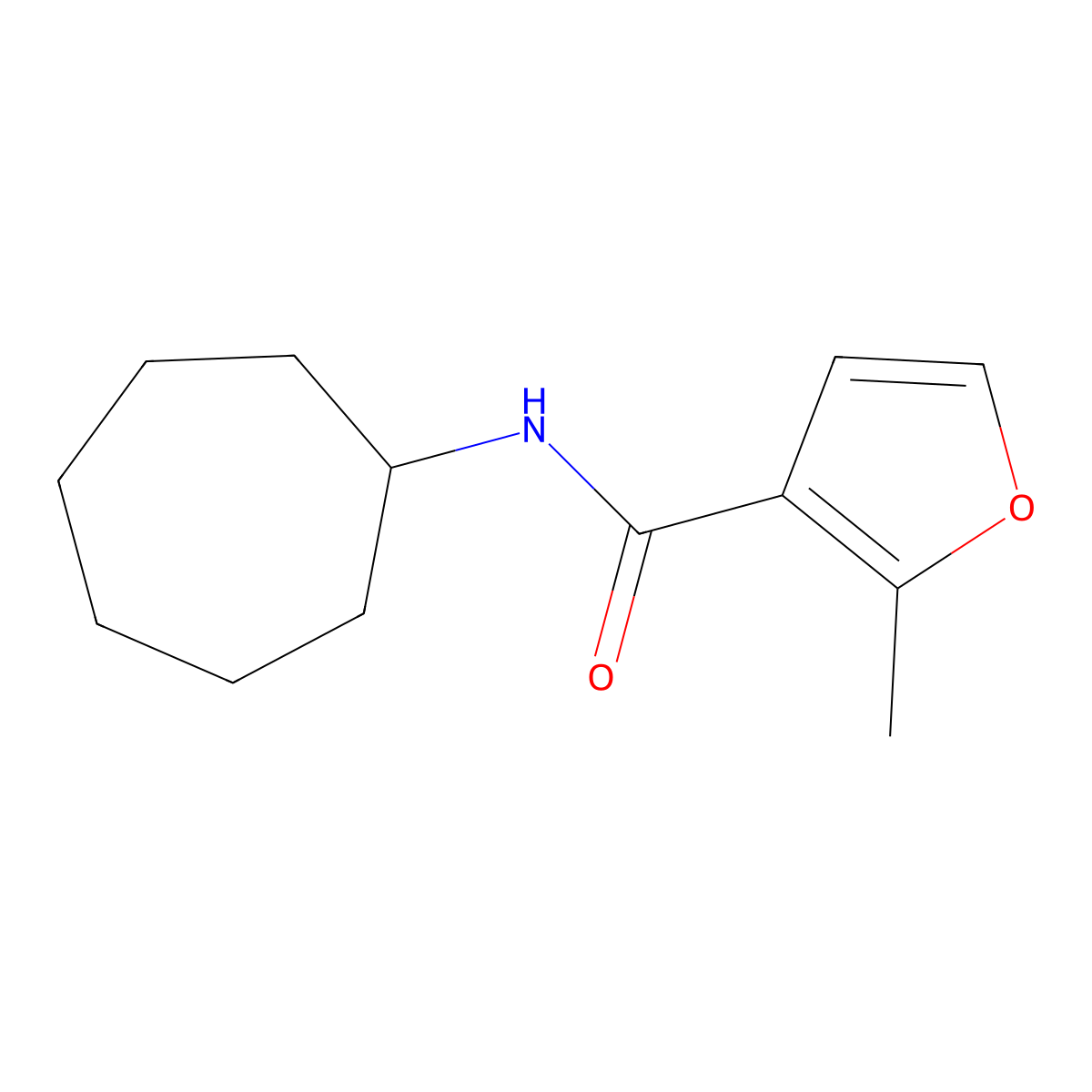 N-cycloheptyl-2-methylfuran-3-carboxamide molecular structure, CAS 424808-67-3