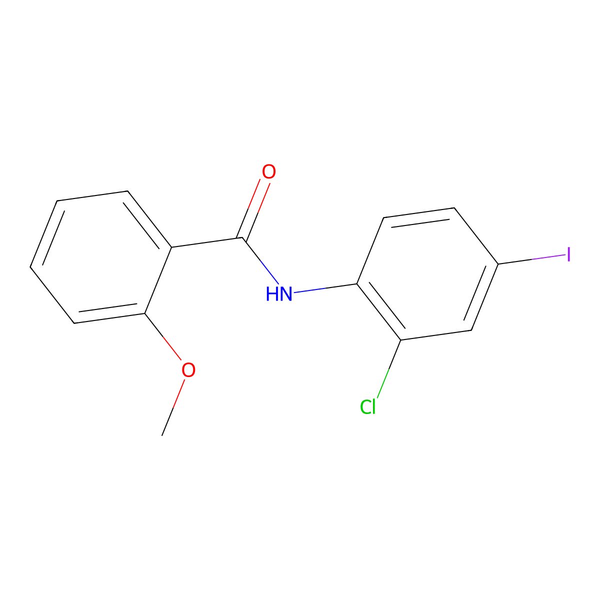 N-(2-chloro-4-iodophenyl)-2-methoxybenzamide molecular structure, CAS 424809-15-4