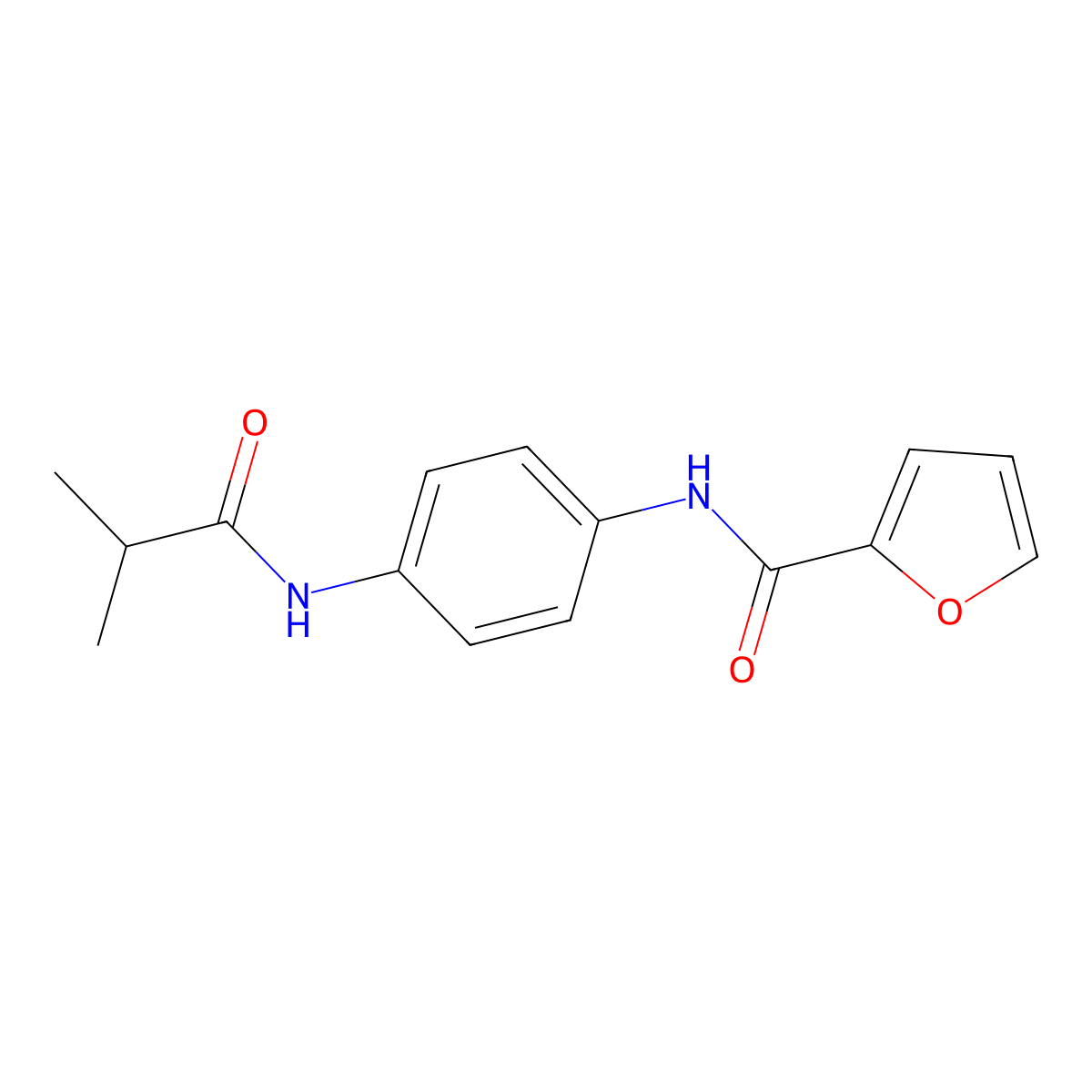 N-[4-(isobutyrylamino)phenyl]-2-furamide molecular structure, CAS 424809-65-4