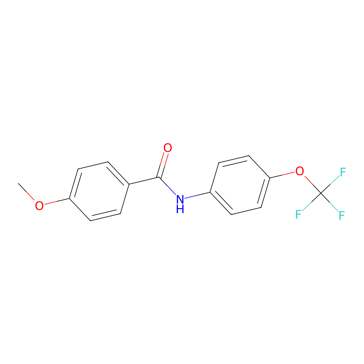 4-Methoxy-N-(4-(trifluoromethoxy)phenyl)benzamide molecular structure, CAS 424809-73-4