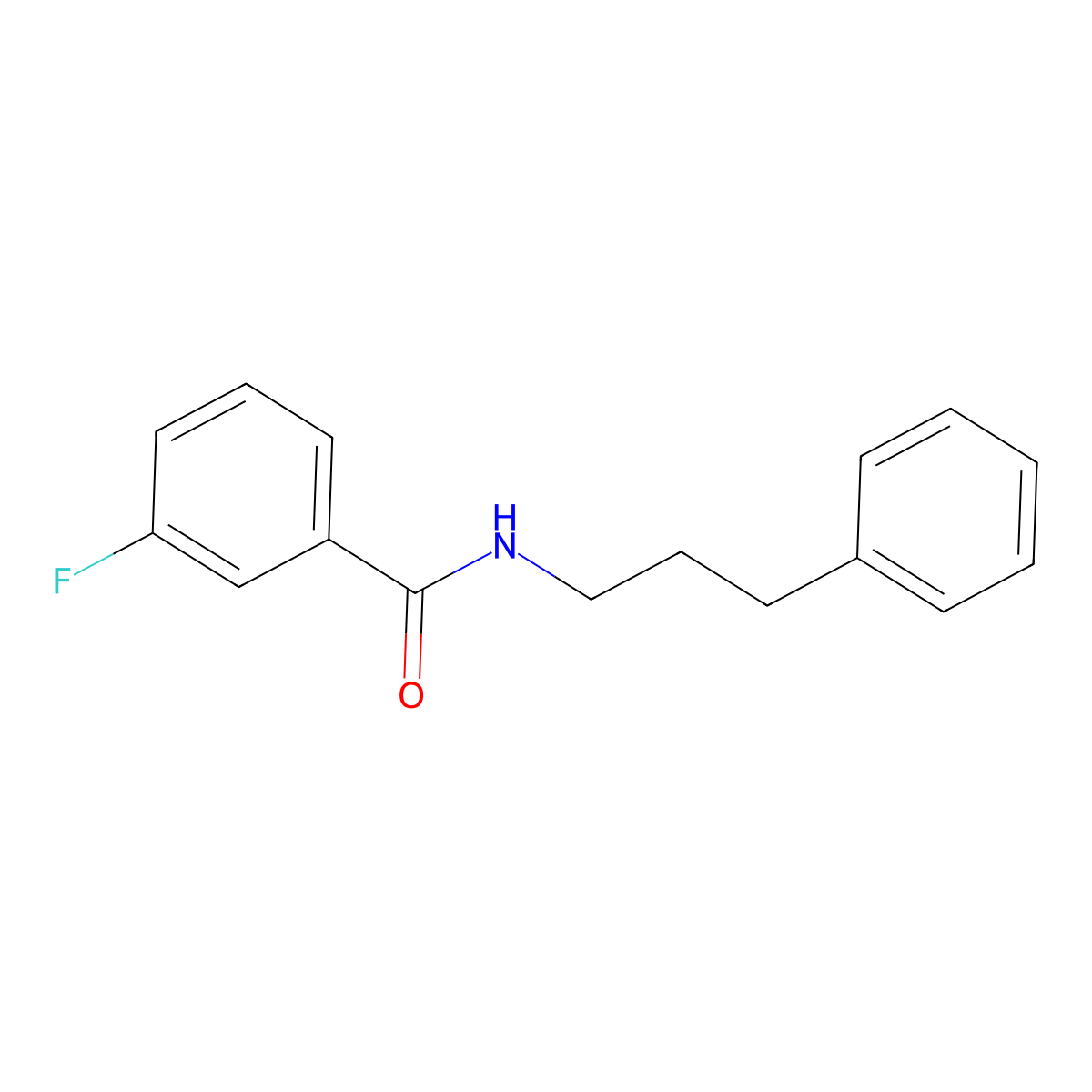 3-fluoro-N-(3-phenylpropyl)benzamide molecular structure, CAS 424810-02-6