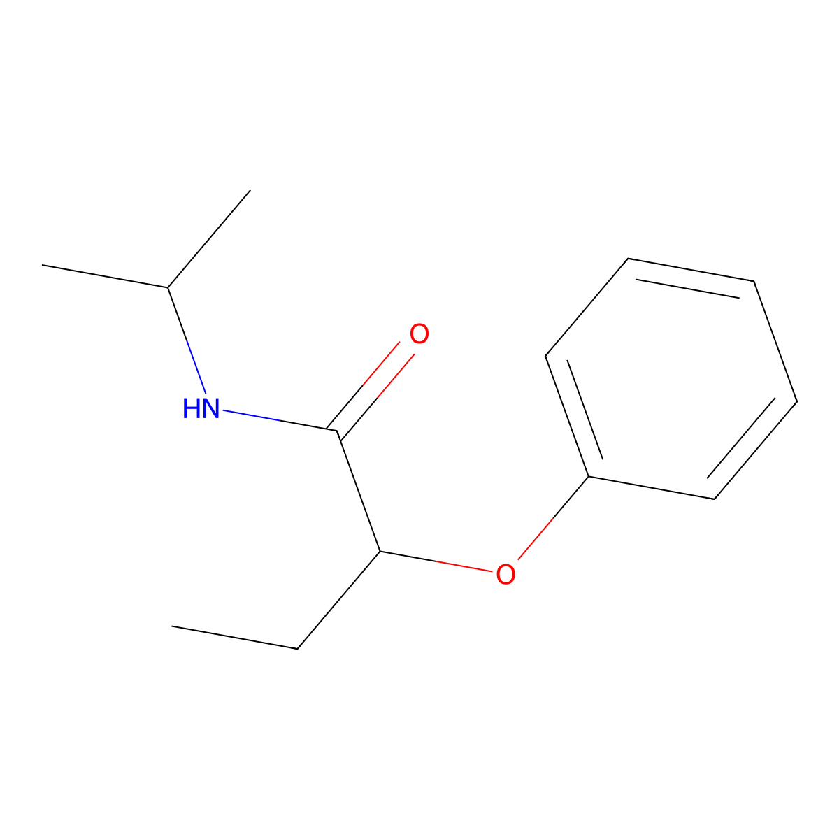 2-phenoxy-N-propan-2-ylbutanamide molecular structure, CAS 424810-08-2
