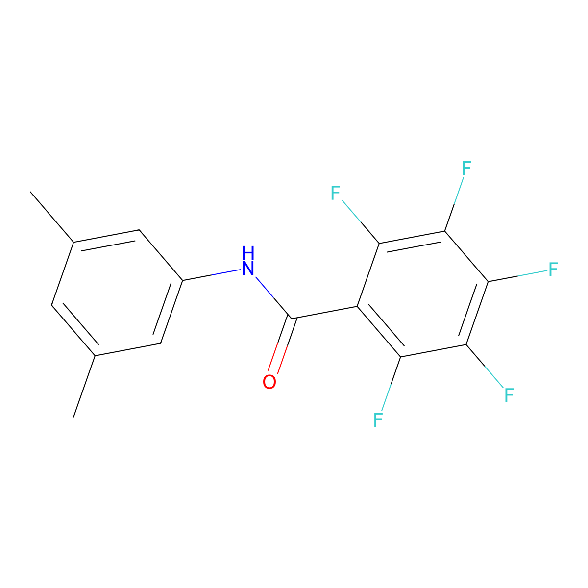 N-(3,5-dimethylphenyl)-2,3,4,5,6-pentafluorobenzamide molecular structure, CAS 424810-14-0