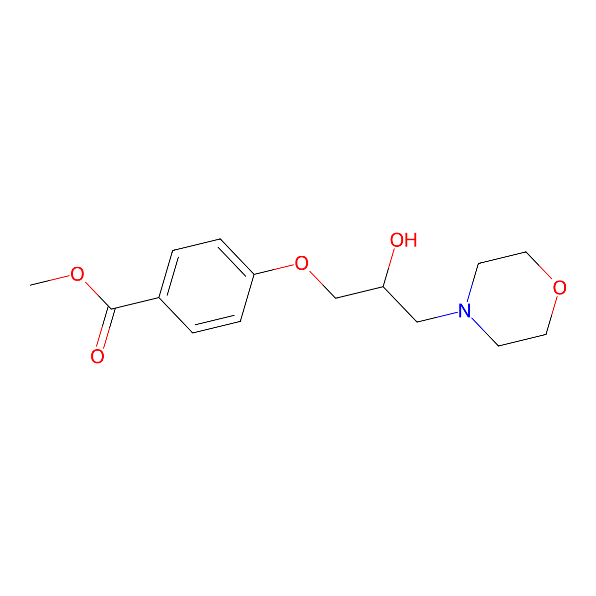 4-(2-Hydroxy-3-morpholin-4-yl-propoxy)-benzoic acid methyl ester molecular structure, CAS 424810-39-9