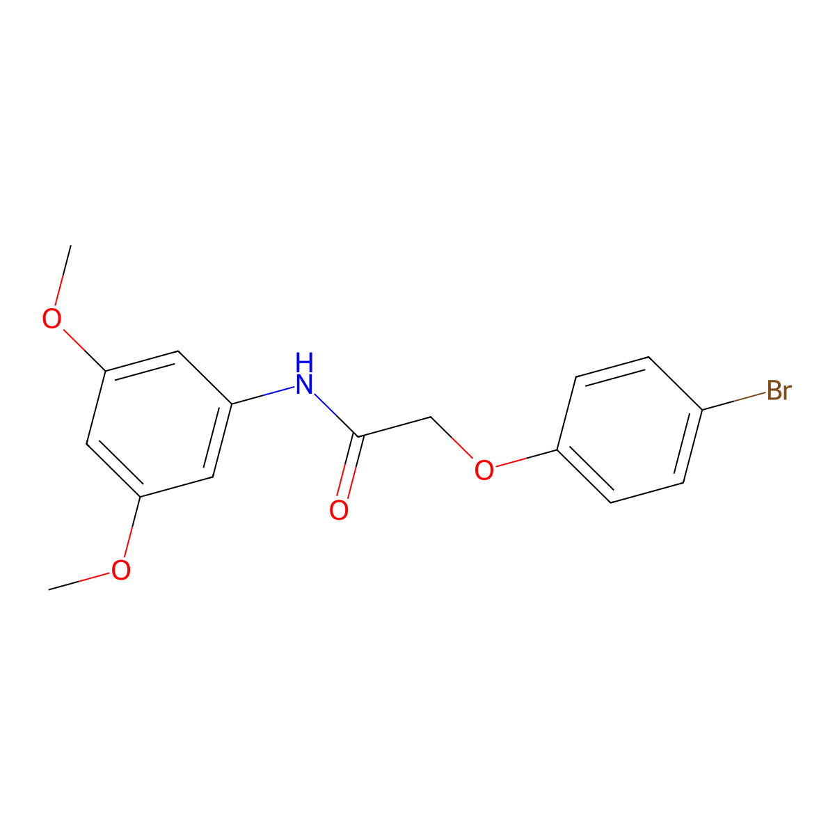 2-(4-bromophenoxy)-N-(3,5-dimethoxyphenyl)acetamide molecular structure, CAS 424811-45-0
