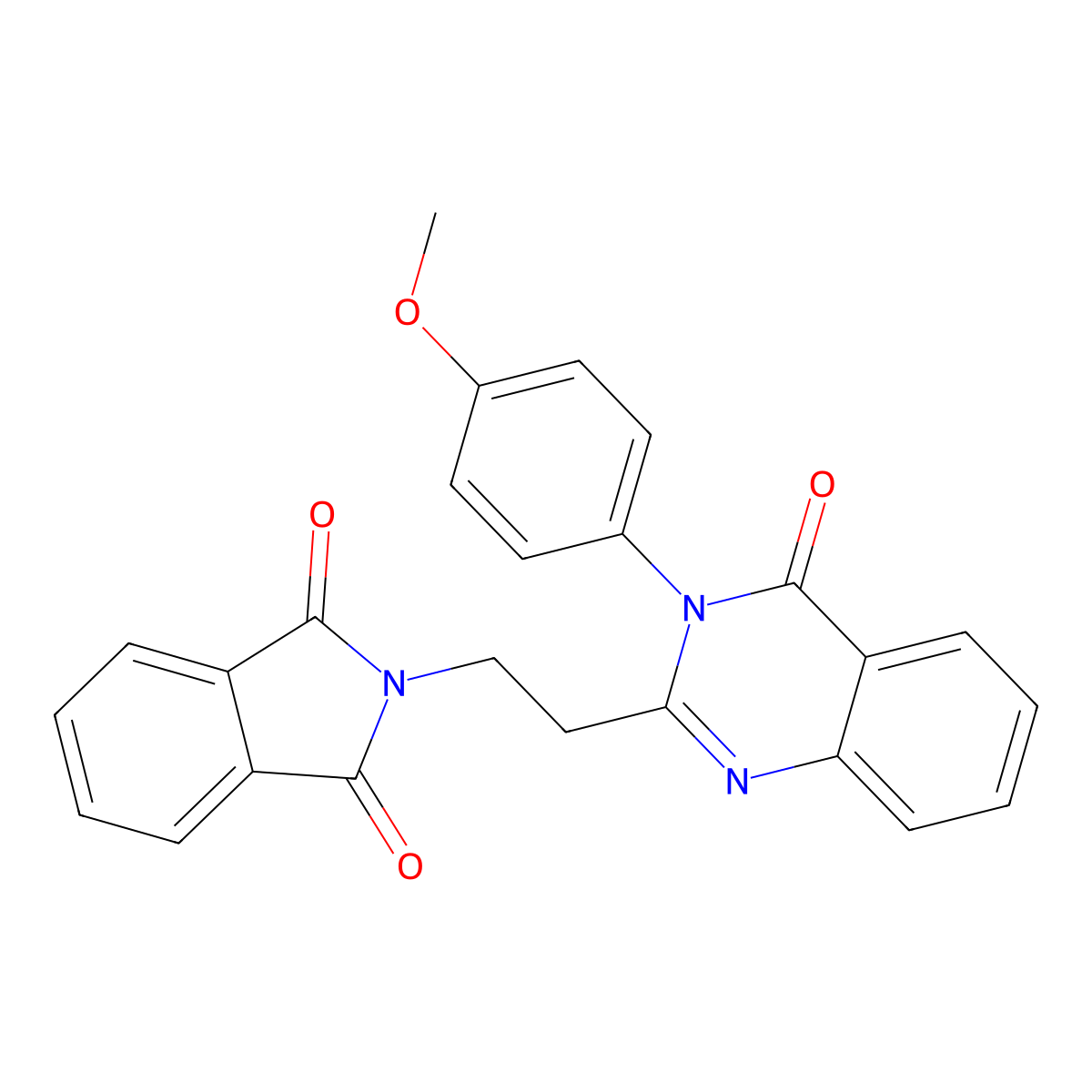 2-[2-[3-(4-Methoxyphenyl)-4-oxoquinazolin-2-yl]ethyl]isoindole-1,3-dione molecular structure, CAS 424812-31-7