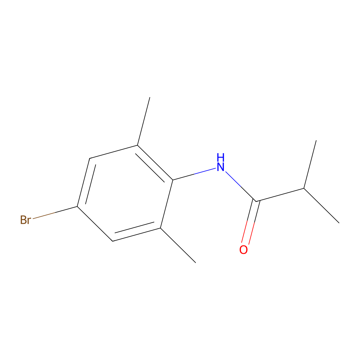 N-(4-bromo-2,6-dimethylphenyl)-2-methylpropanamide molecular structure, CAS 424812-34-0