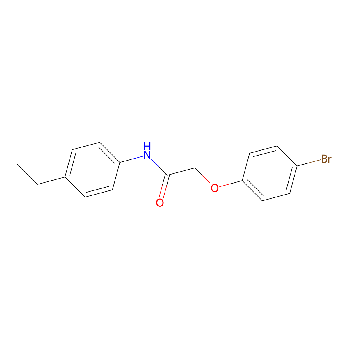 2-(4-bromophenoxy)-N-(4-ethylphenyl)acetamide molecular structure, CAS 424813-16-1