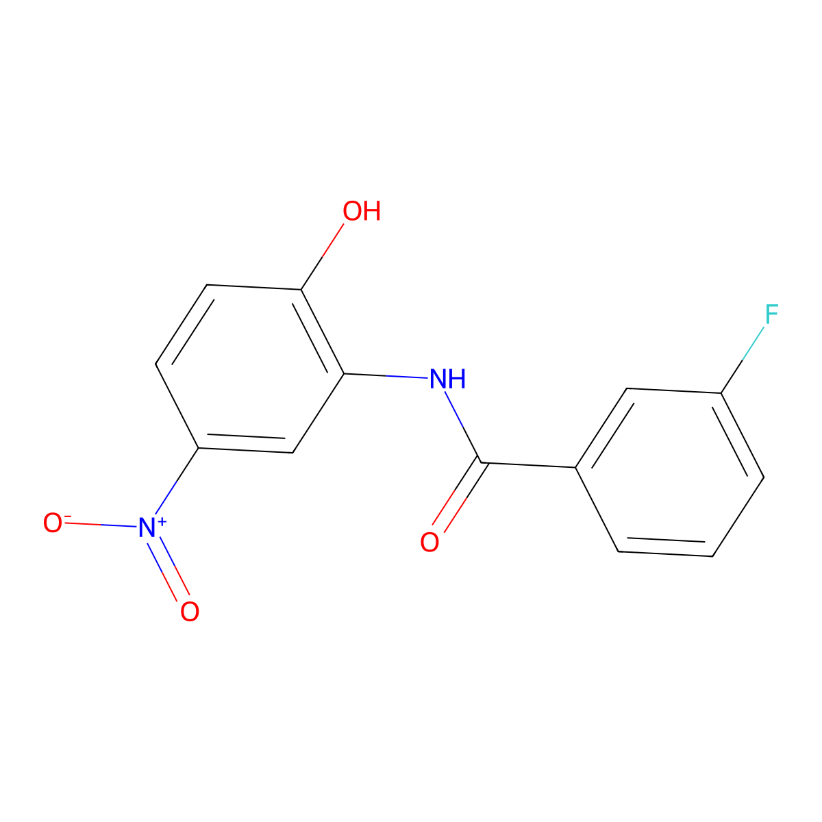 3-fluoro-N-(2-hydroxy-5-nitrophenyl)benzamide molecular structure, CAS 424813-22-9