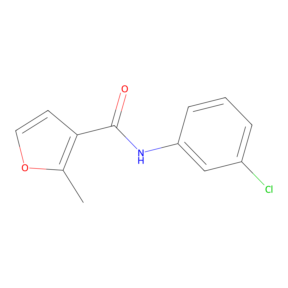 N-(3-chlorophenyl)-2-methylfuran-3-carboxamide molecular structure, CAS 424813-76-3