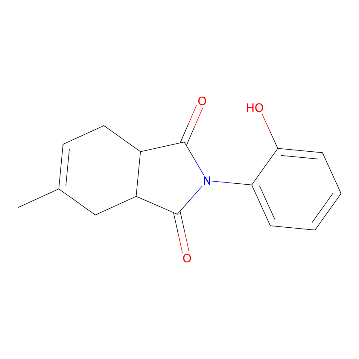2-(2-Hydroxyphenyl)-5-methyl-3a,4,7,7a-tetrahydroisoindole-1,3-dione molecular structure, CAS 424813-84-3