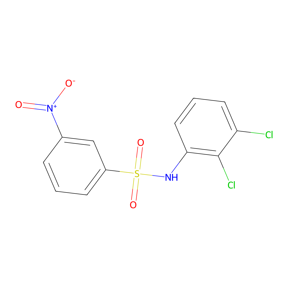 N-(2,3-dichlorophenyl)-3-nitrobenzenesulfonamide molecular structure, CAS 424813-87-6