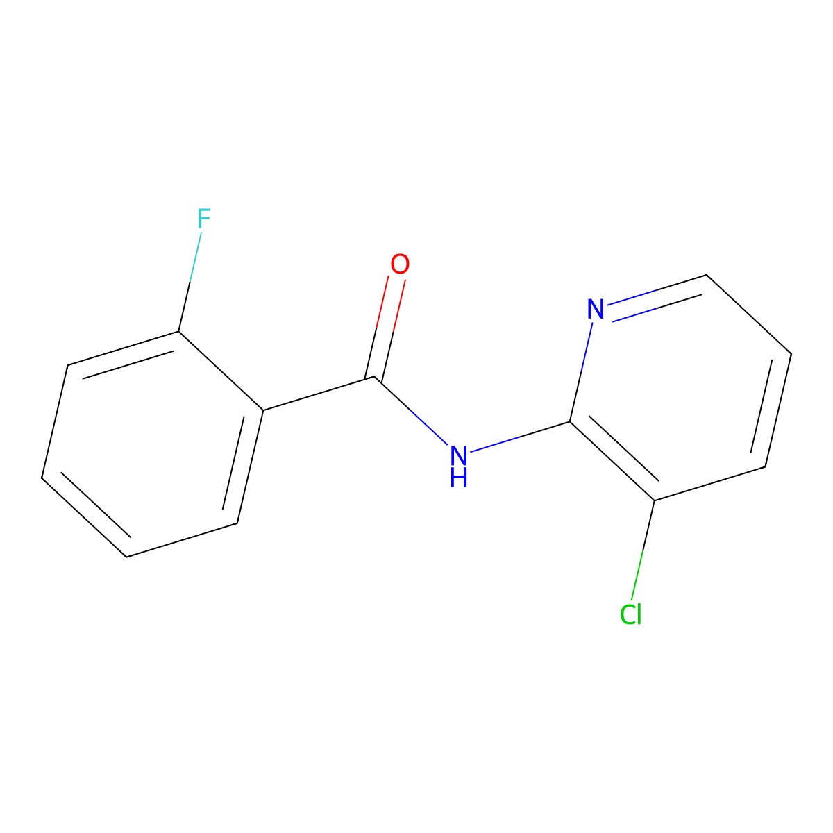 N-(3-chloropyridin-2-yl)-2-fluorobenzamide molecular structure, CAS 424814-28-8