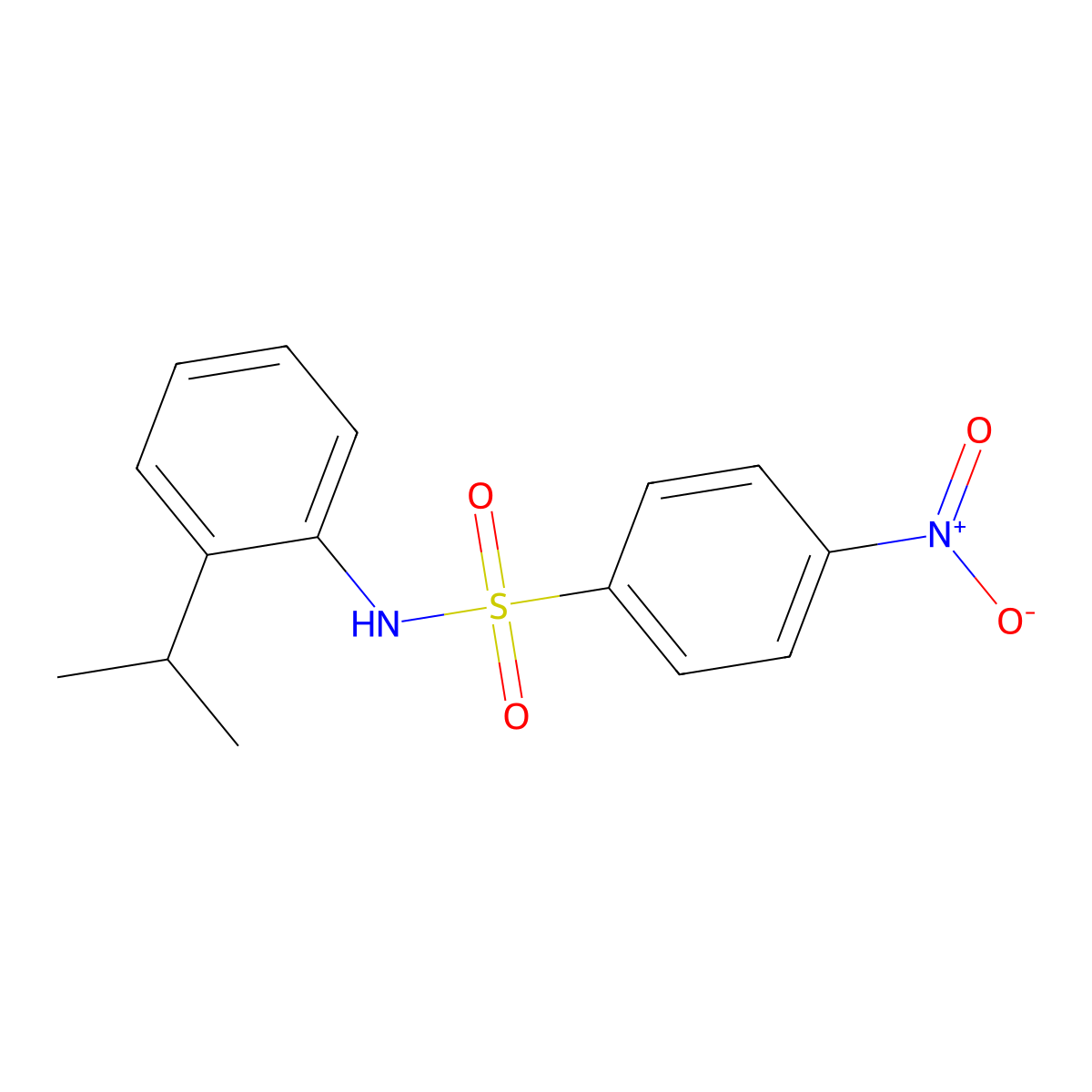 N-(2-Isopropylphenyl)-4-nitrobenzenesulfonamide molecular structure, CAS 424814-62-0
