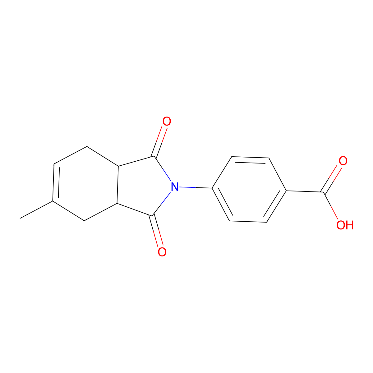 4-(5-methyl-1,3-dioxo-1,3,3a,4,7,7a-hexahydro-2H-isoindol-2-yl)benzoic acid molecular structure, CAS 424815-42-9