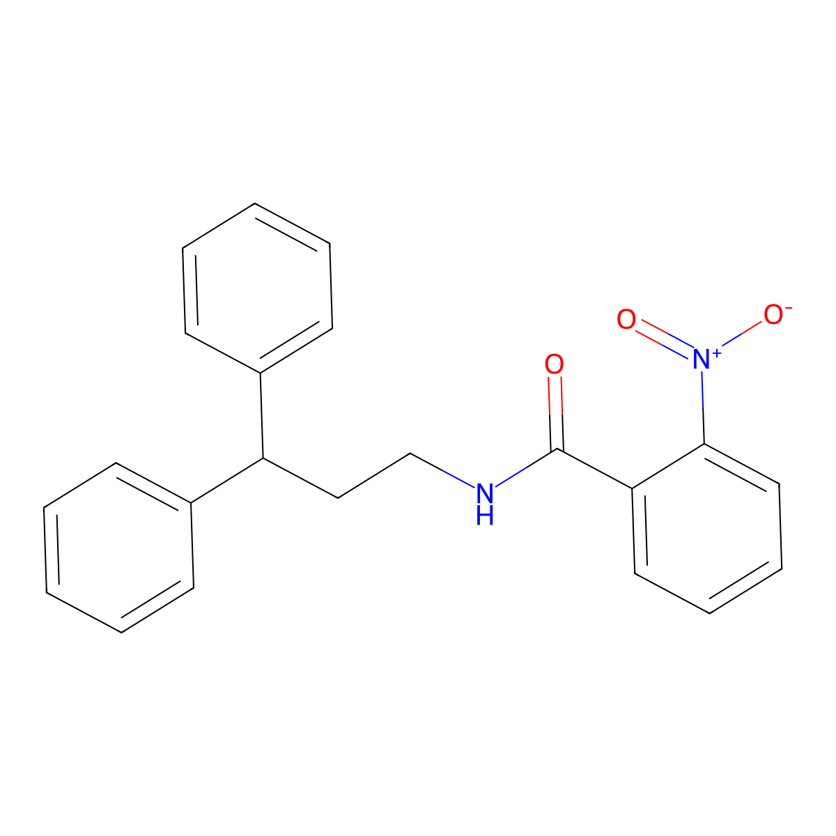N-(3,3-diphenylpropyl)-2-nitrobenzamide molecular structure, CAS 424816-12-6