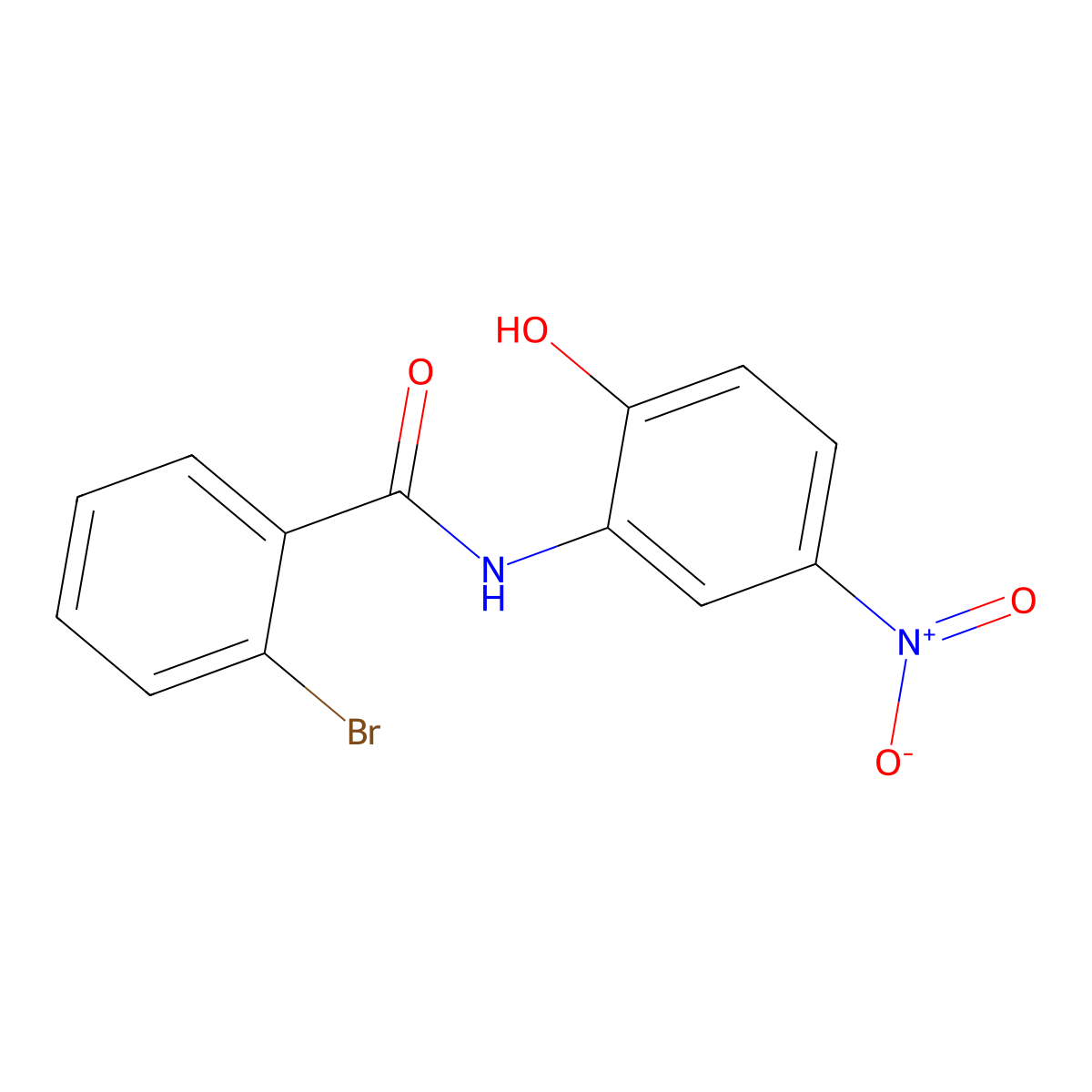 2-bromo-N-(2-hydroxy-5-nitrophenyl)benzamide molecular structure, CAS 424816-42-2