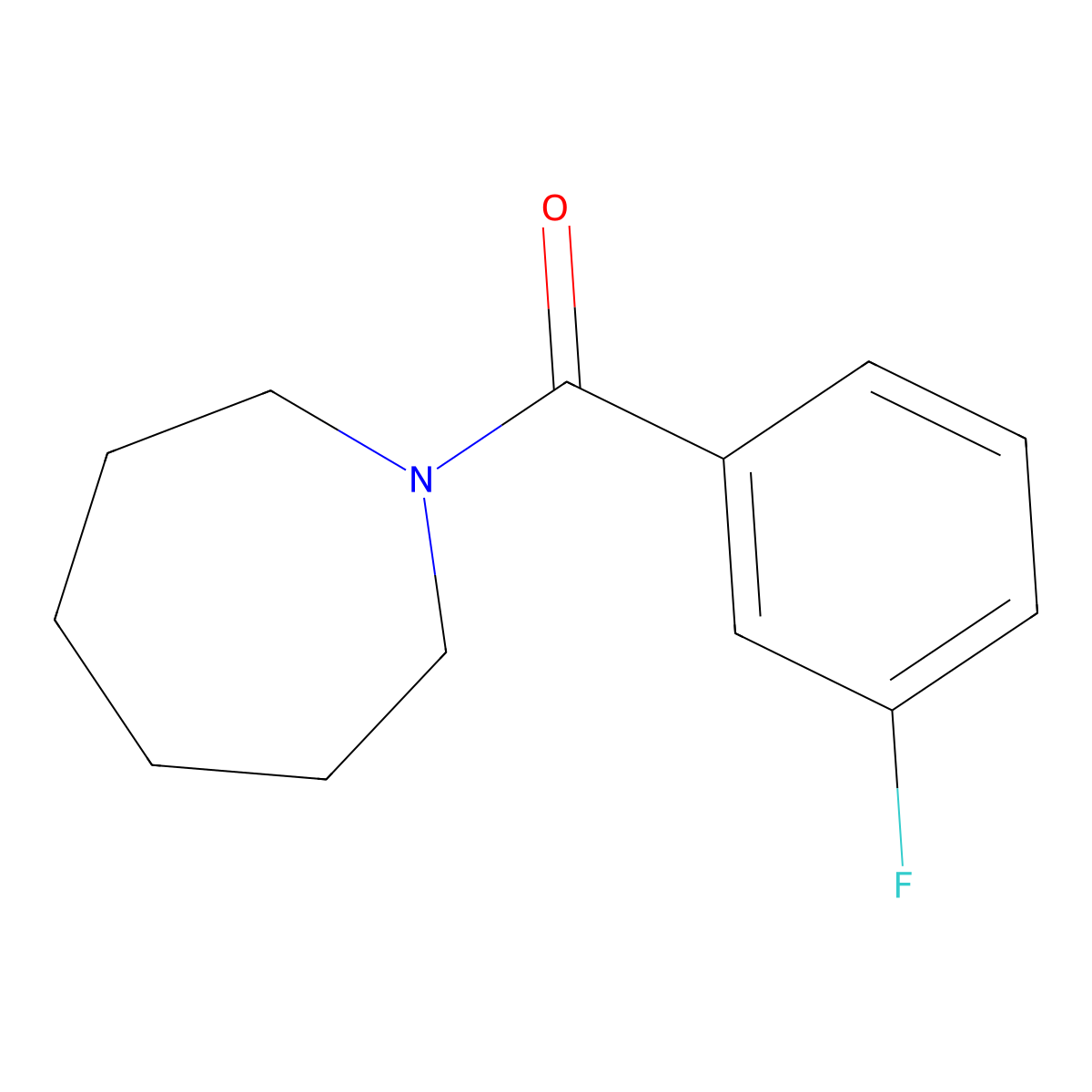 Azepan-1-yl-(3-fluorophenyl)methanone molecular structure, CAS 424816-78-4