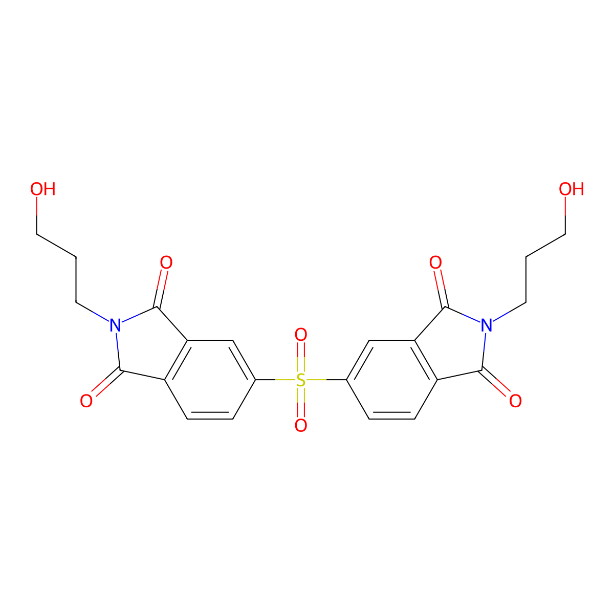 5,5'-Sulfonylbis(2-(3-hydroxypropyl)-1H-isoindole-1,3(2H)-dione) molecular structure, CAS 424816-97-7