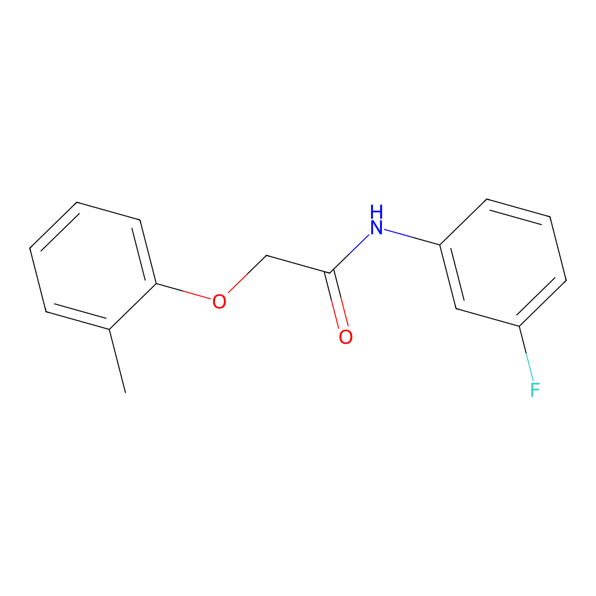 N-(3-fluorophenyl)-2-(2-methylphenoxy)acetamide molecular structure, CAS 424817-09-4