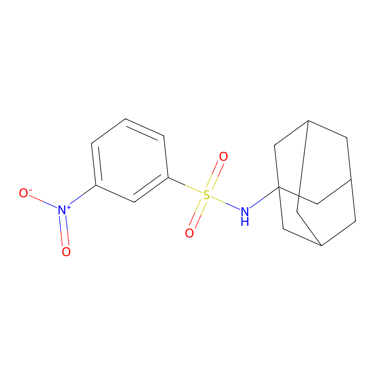 N-(1-adamantyl)-3-nitrobenzenesulfonamide molecular structure, CAS 424817-23-2