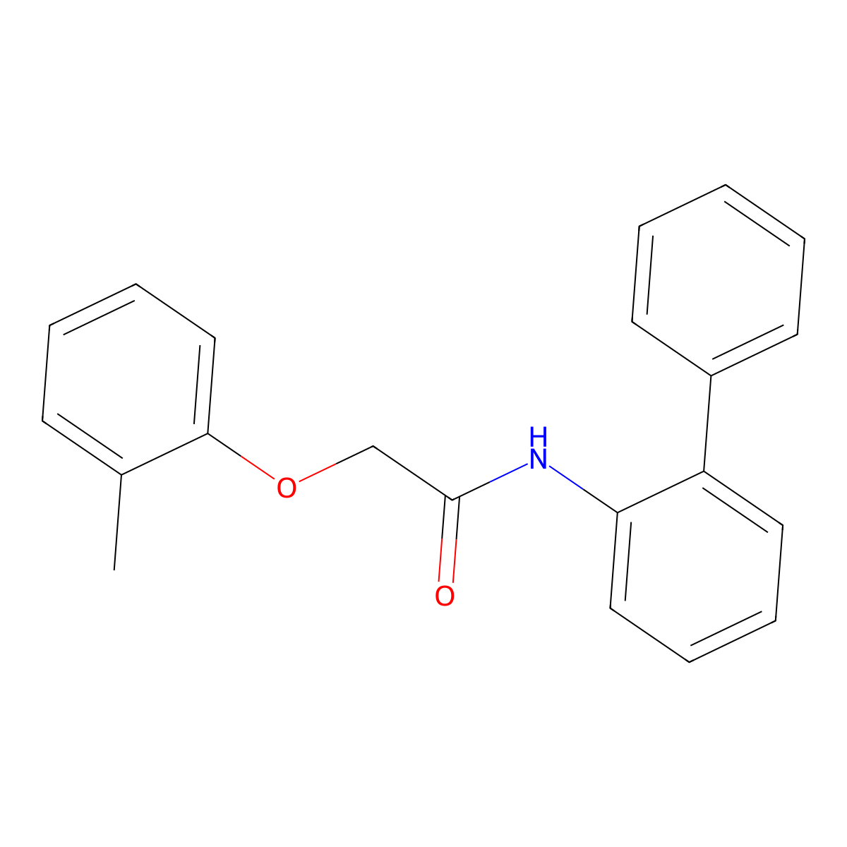 2-(2-methylphenoxy)-N-(2-phenylphenyl)acetamide molecular structure, CAS 424817-24-3