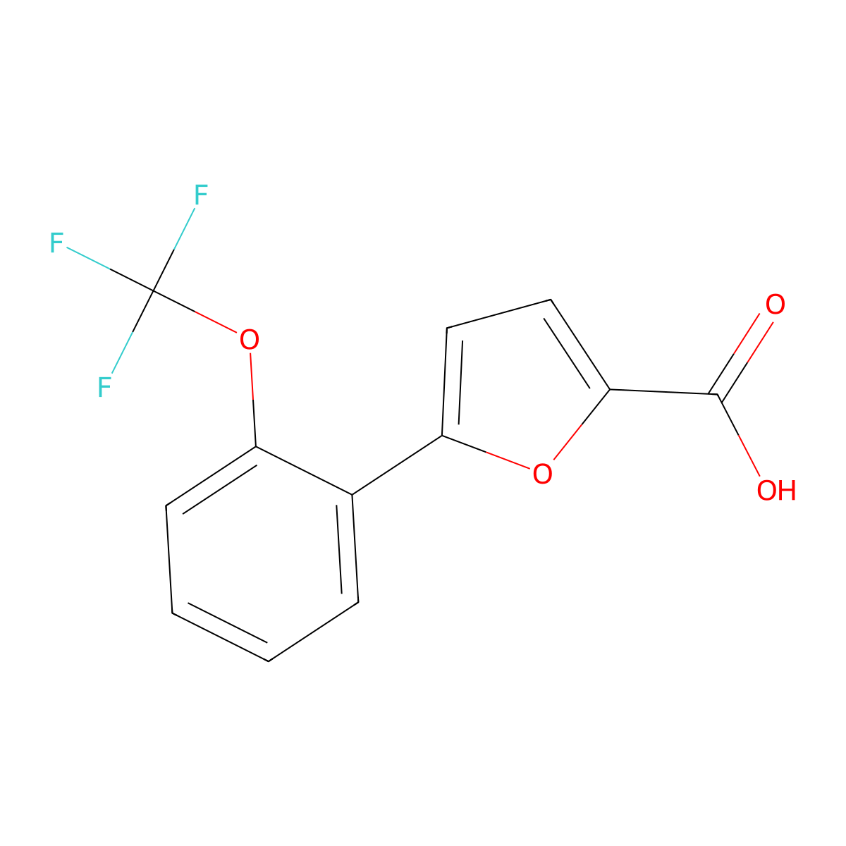 5-(2-(Trifluoromethoxy)phenyl)-2-furoic acid molecular structure, CAS 424817-26-5