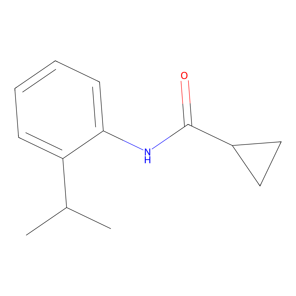 N-[2-(propan-2-yl)phenyl]cyclopropanecarboxamide molecular structure, CAS 424817-57-2