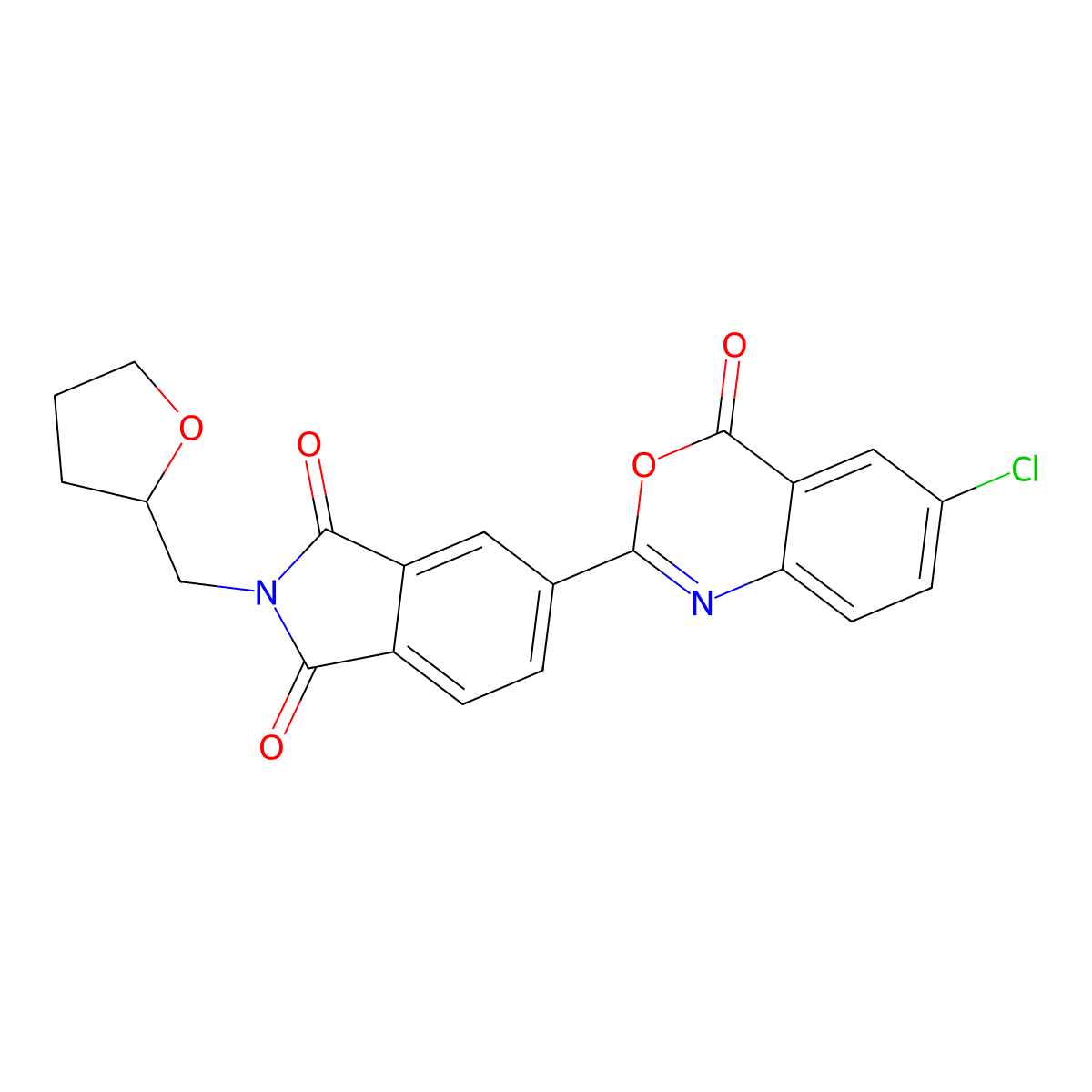 5-(6-Chloro-4-oxo-3,1-benzoxazin-2-yl)-2-(oxolan-2-ylmethyl)isoindole-1,3-dione molecular structure, CAS 424817-64-1