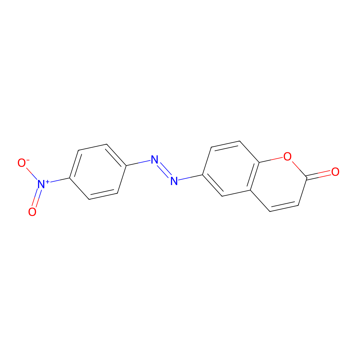 Coumarine, 6-(4-nitrophenylazo)- molecular structure, CAS 424817-86-7