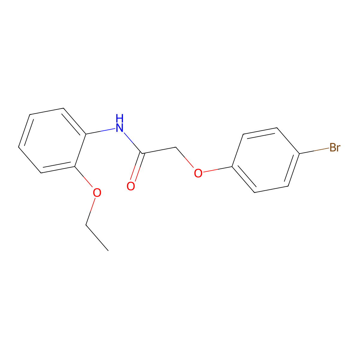 2-(4-bromophenoxy)-N-(2-ethoxyphenyl)acetamide molecular structure, CAS 424818-11-1