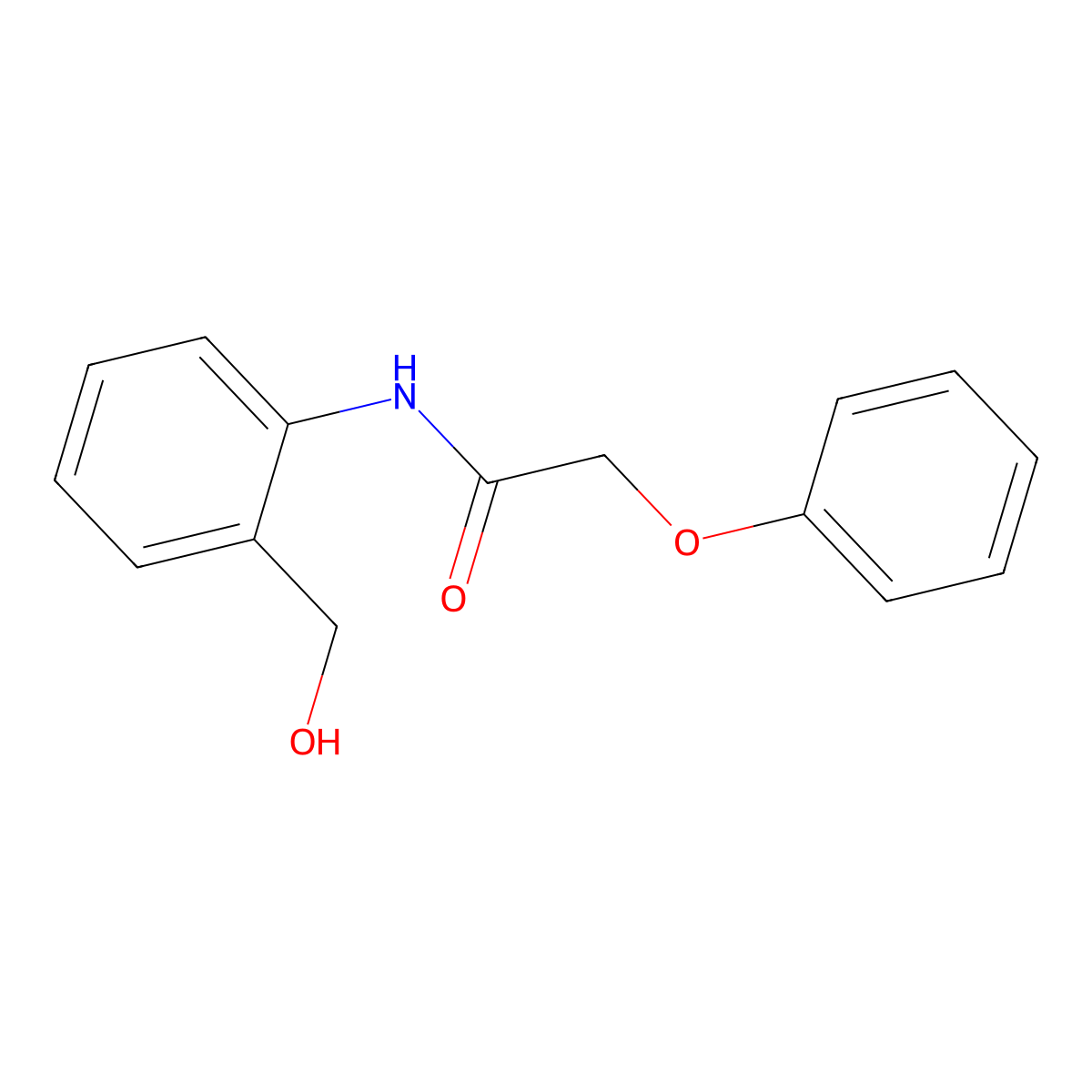 N-[2-(hydroxymethyl)phenyl]-2-phenoxyacetamide molecular structure, CAS 424818-22-4