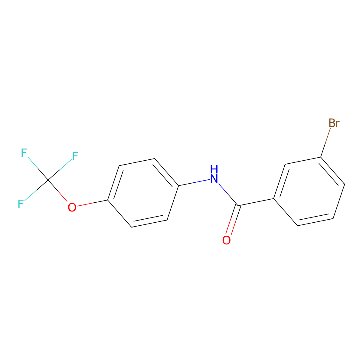 3-bromo-N-(4-(trifluoromethoxy)phenyl)benzamide molecular structure, CAS 424818-39-3