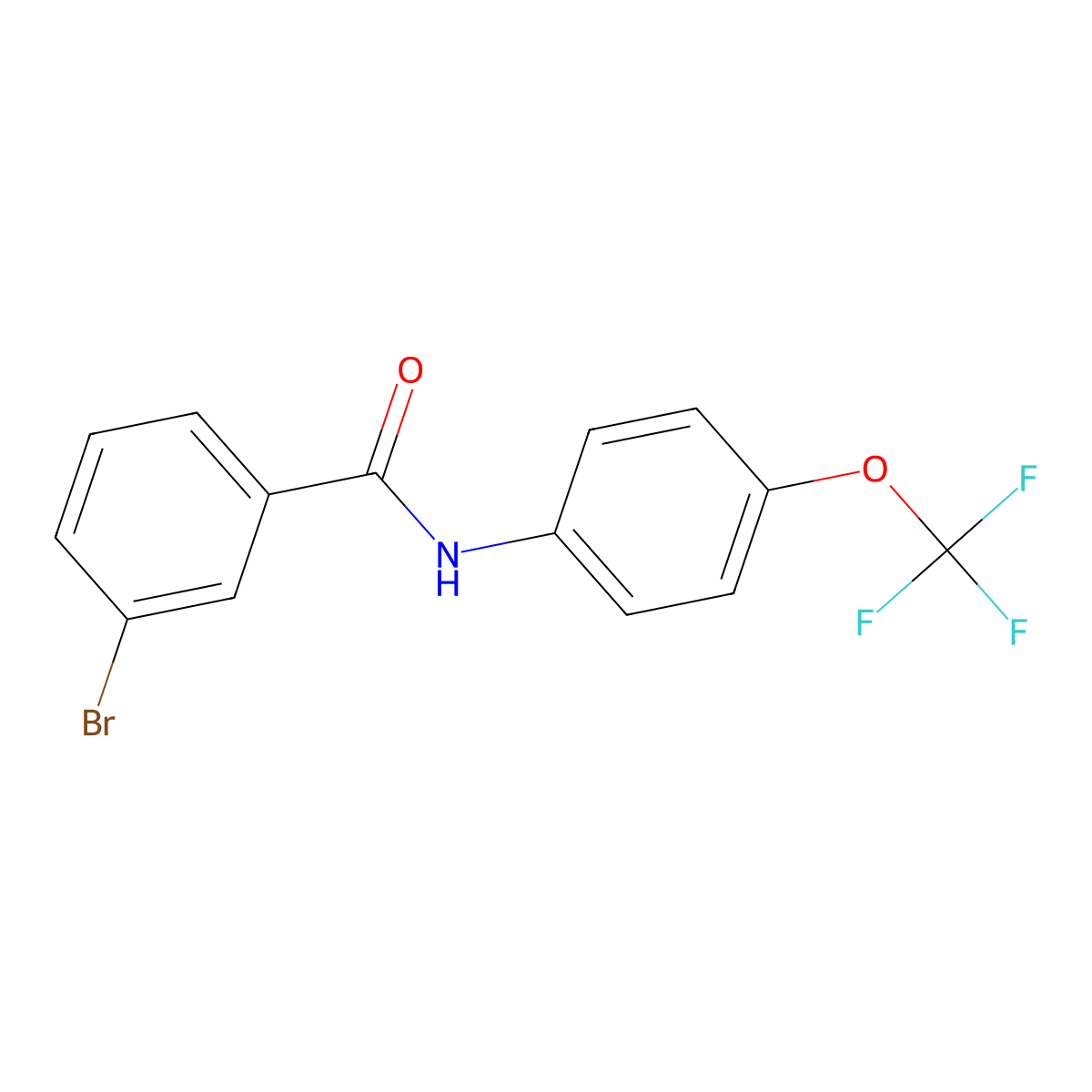 3-bromo-N-(4-(trifluoromethoxy)phenyl)benzamide molecular structure, CAS 424818-39-3